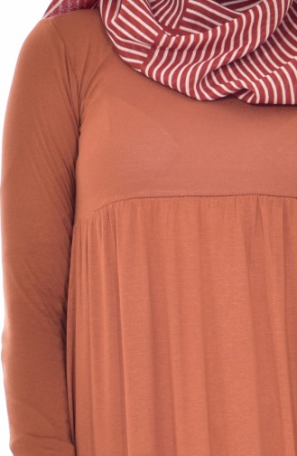 Robe Plissée Grande Taille 0729B-11 Tabac 0729B-11