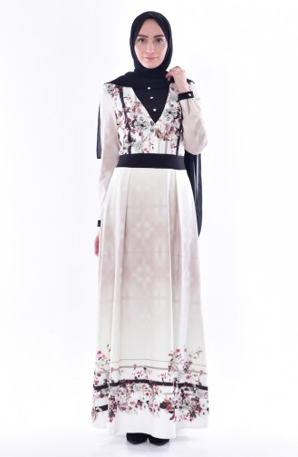 Pattern Dress 2902-04 Light Beige 2902-04