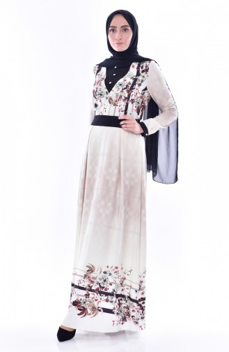 Pattern Dress 2902-04 Light Beige 2902-04