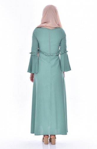 Mint Green Hijab Dress 8035-07