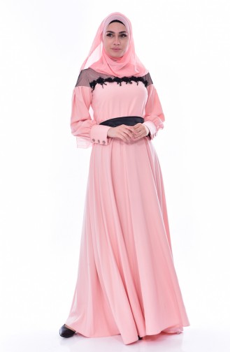 Powder Hijab Dress 2683-02