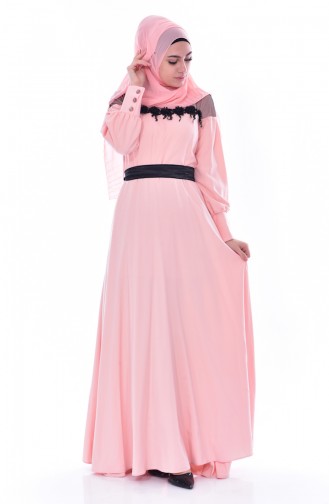 Powder Hijab Dress 2683-02