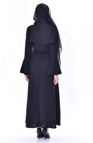 İspanyol Kol Elbise 0124-11 Siyah