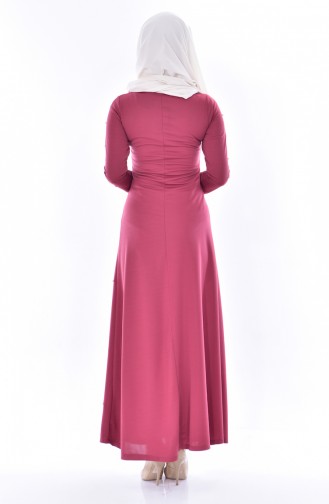 Dusty Rose Hijab Dress 0210-06
