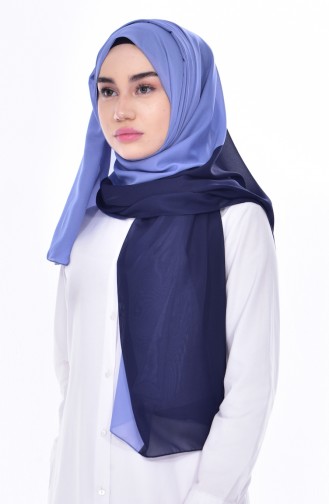شال لون كحلي وازرق  09