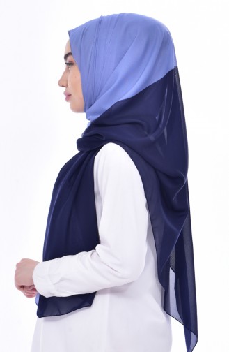 شال لون كحلي وازرق  09