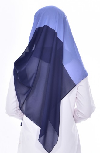 شال لون كحلي وازرق  09