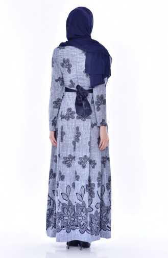 Blue Hijab Dress 2686-02