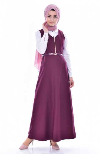 Plum Hijab Dress 4095-03