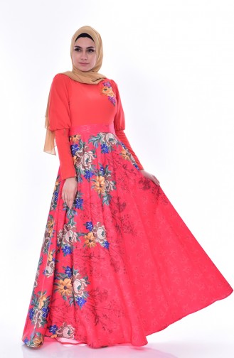 Kleid mit Stickerei 2597-02 Granatapfel Blumen 2597-02