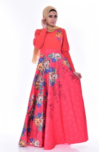 Kleid mit Stickerei 2597-02 Granatapfel Blumen 2597-02