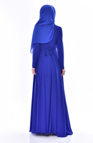 Saxe Hijab Dress 2627-01