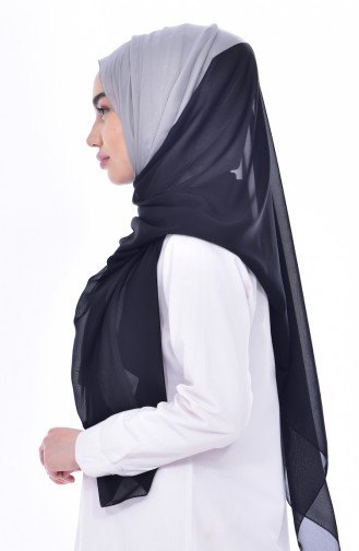 Châle Deux Couleurs 901297-01 Noir Gris 01
