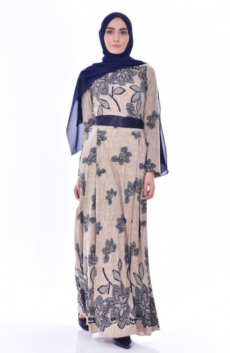 Mink Hijab Dress 2686-01