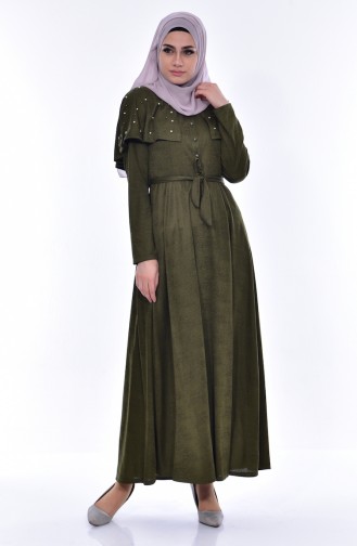Kleid mit Umhang 1863-03 Khaki 1863-03