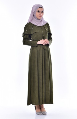 Kleid mit Umhang 1863-03 Khaki 1863-03