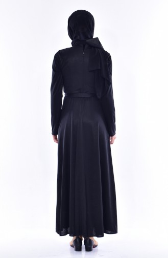 Kleid mit Perlen 1862A-01 Schwarz 1862A-01