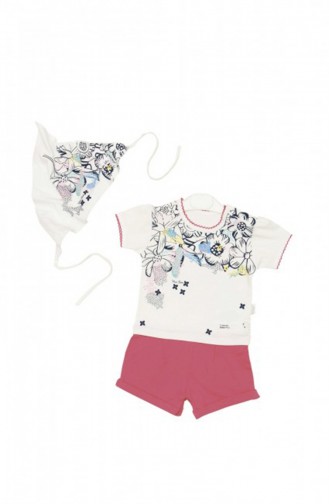 Baby Flowering 2 Pcs Overalls WG8247-02 Pink 8247-02