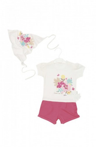 Baby Flowering 2 Pcs Overalls WG8248-02 Pink 8248-02