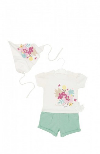 Baby Flowering 2 Pcs Overalls WG8248-03 Green 8248-03