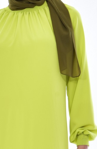 Pistachio Green Hijab Dress 0021-34