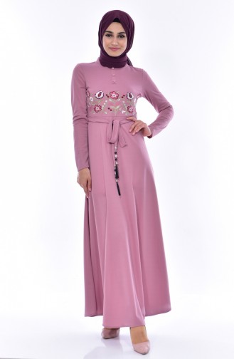 Dusty Rose Hijab Dress 0552-07