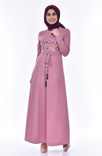 Dusty Rose Hijab Dress 0552-07