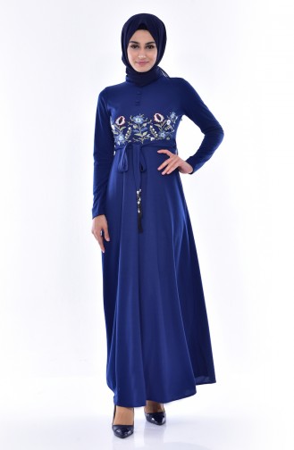 فستان أزرق كحلي 0552-06