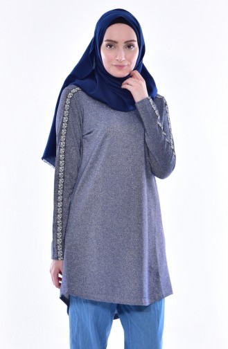 Simli Basic Tunik 2027-01 Lacivert