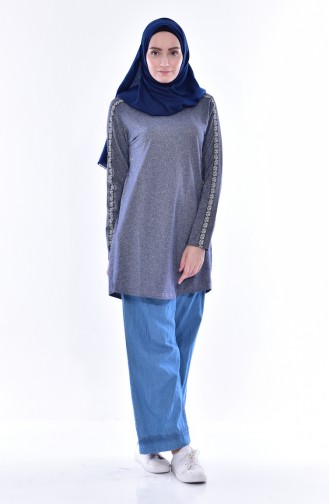 Simli Basic Tunik 2027-01 Lacivert