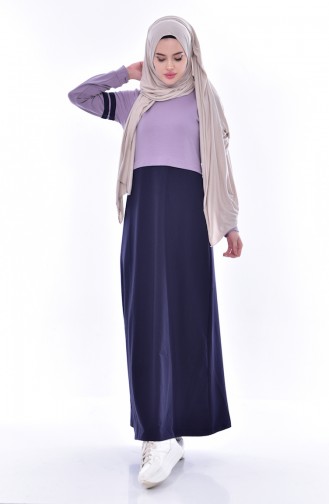 Violet Hijab Dress 8162-08