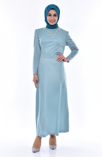 Large Size Lace Dress 0245-01 Mint Green 0245-01