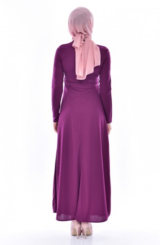 Plum Hijab Dress 0552-01