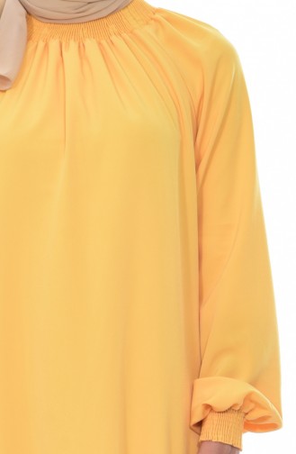 Yellow Hijab Dress 0021-36