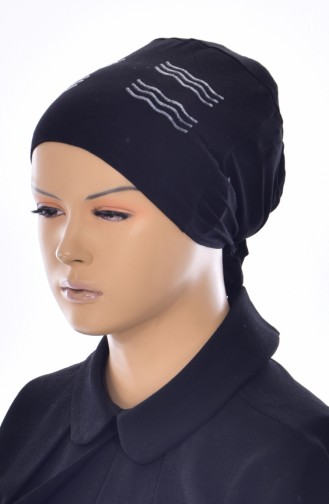 Sefamerve Scarf Shawl Anti-slip Silicone Bone 100-02 Black 100-02