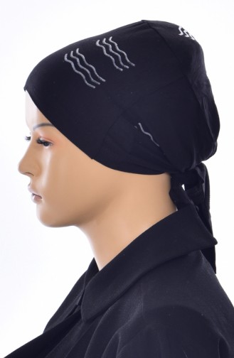 Sefamerve Scarf Shawl Anti-slip Silicone Bone 100-02 Black 100-02