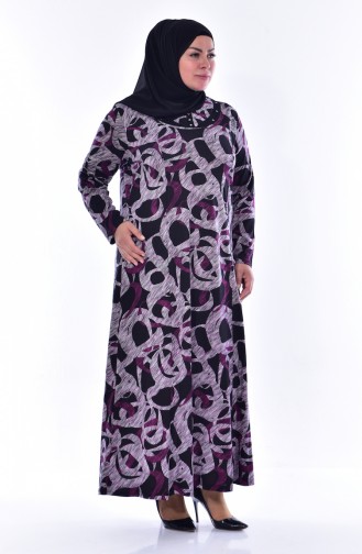 Black Hijab Dress 4438D-01