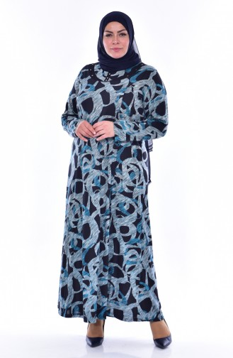 Black Hijab Dress 4438D-02