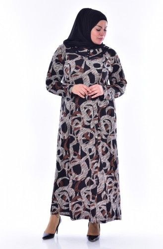Black Hijab Dress 4438D-03