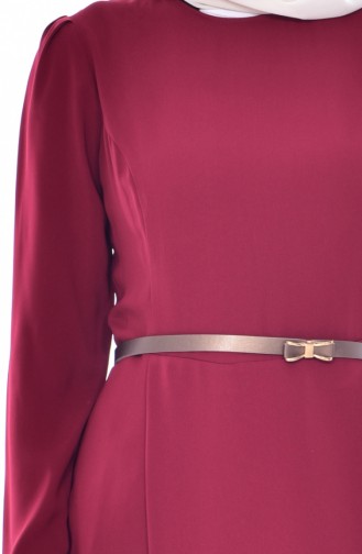 Belted Tunic Trousers Double Suit 0015- 01 Claret Red 0015-01