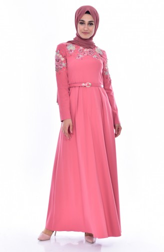 Embroideried Arched Dress 3289-04 Rose Dried 3289-04