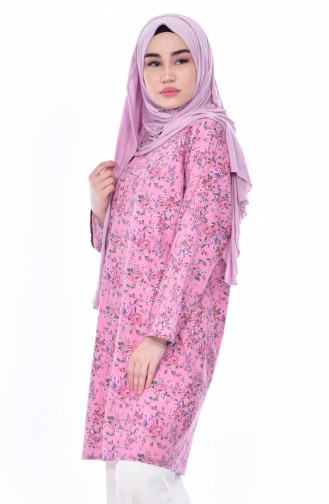 Tunika mit Blumen 4001B-01 Rosa 4001B-01