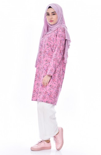 Tunika mit Blumen 4001B-01 Rosa 4001B-01