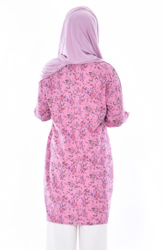Tunika mit Blumen 4001B-01 Rosa 4001B-01