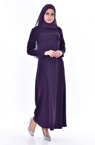 Purple Hijab Dress 4459-09