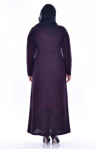 Robe Pierre Imprimée Grande Taille 4888A-03 Plum 4888A-03