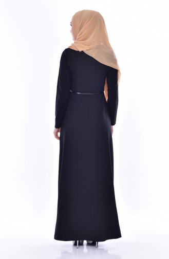 Kleid mit Brosche 2937-01 Schwarz 2937-01