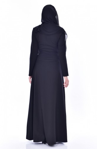 Spitzen Kleid mit Strassstein 2943-01 Schwarz 2943-01