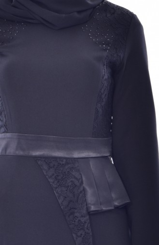 Robe a Dentelle et Pierre 2943-01 Noir 2943-01