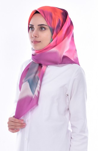 Patterned Taffeta Scarf 95180-06 dry Rose 06